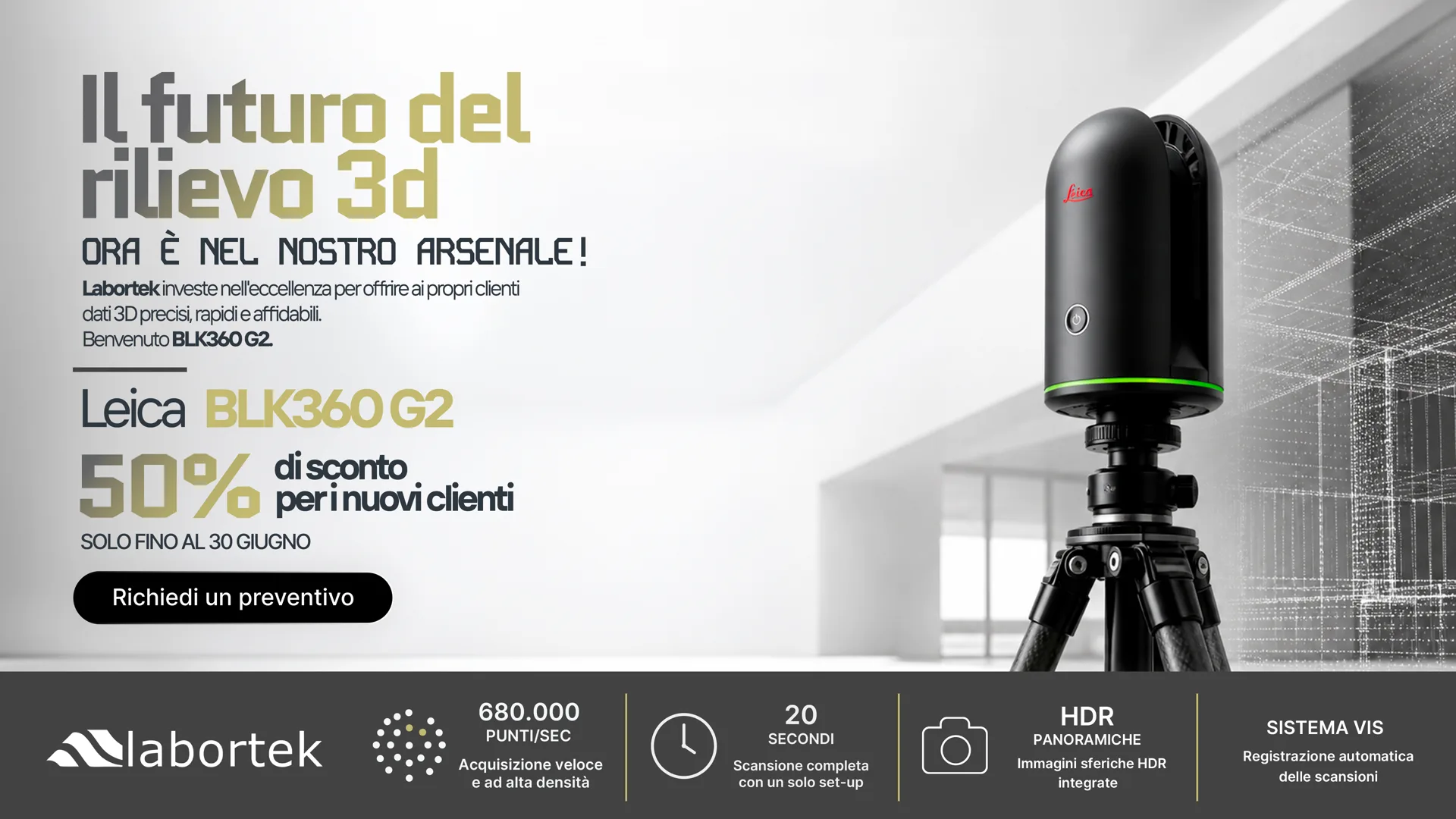 Leica BLK360 G2 - Il futuro del rilievo 3D